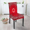 Paisley Bandana White And Red Print Dining Chair Slipcover-grizzshop