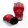 Paisley Bandana White And Red Print MMA Gloves-grizzshop