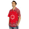 Paisley Bandana White And Red Print Men's Hawaiian Shirt-grizzshop