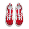 Paisley Bandana White And Red Print White Gym Shoes-grizzshop