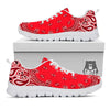 Paisley Bandana White And Red Print White Sneaker-grizzshop