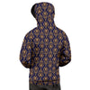 Paisley Blue And Gold Print Pattern Men's Hoodie-grizzshop