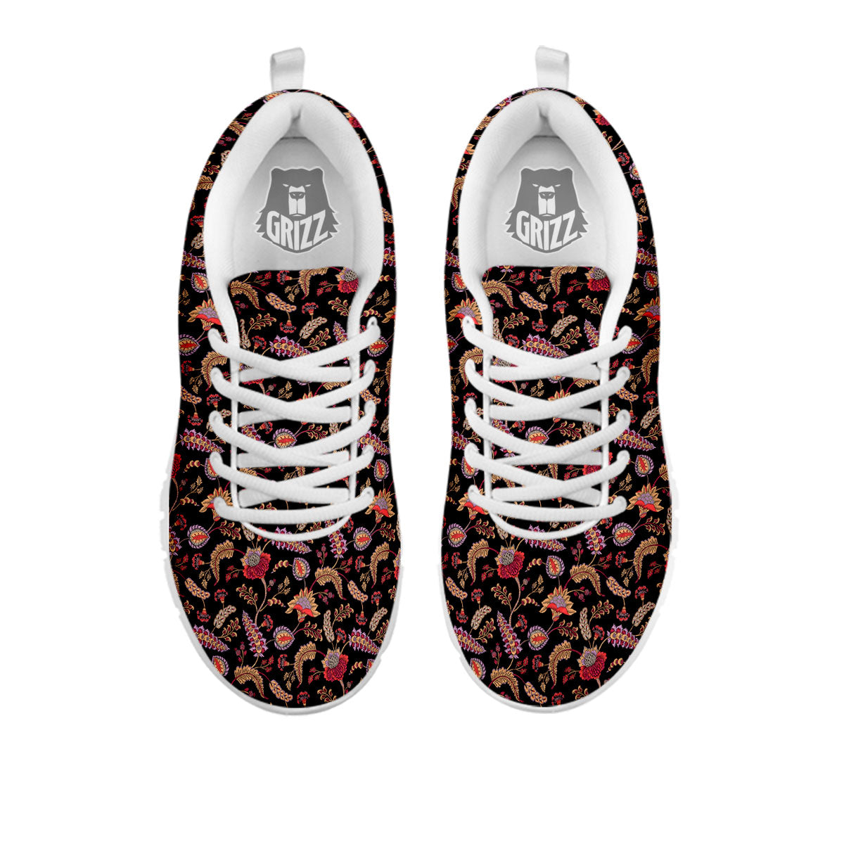 Paisley Boho Print Pattern White Sneaker-grizzshop