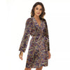 Paisley Indian Colorful Print Pattern Women's Robe-grizzshop