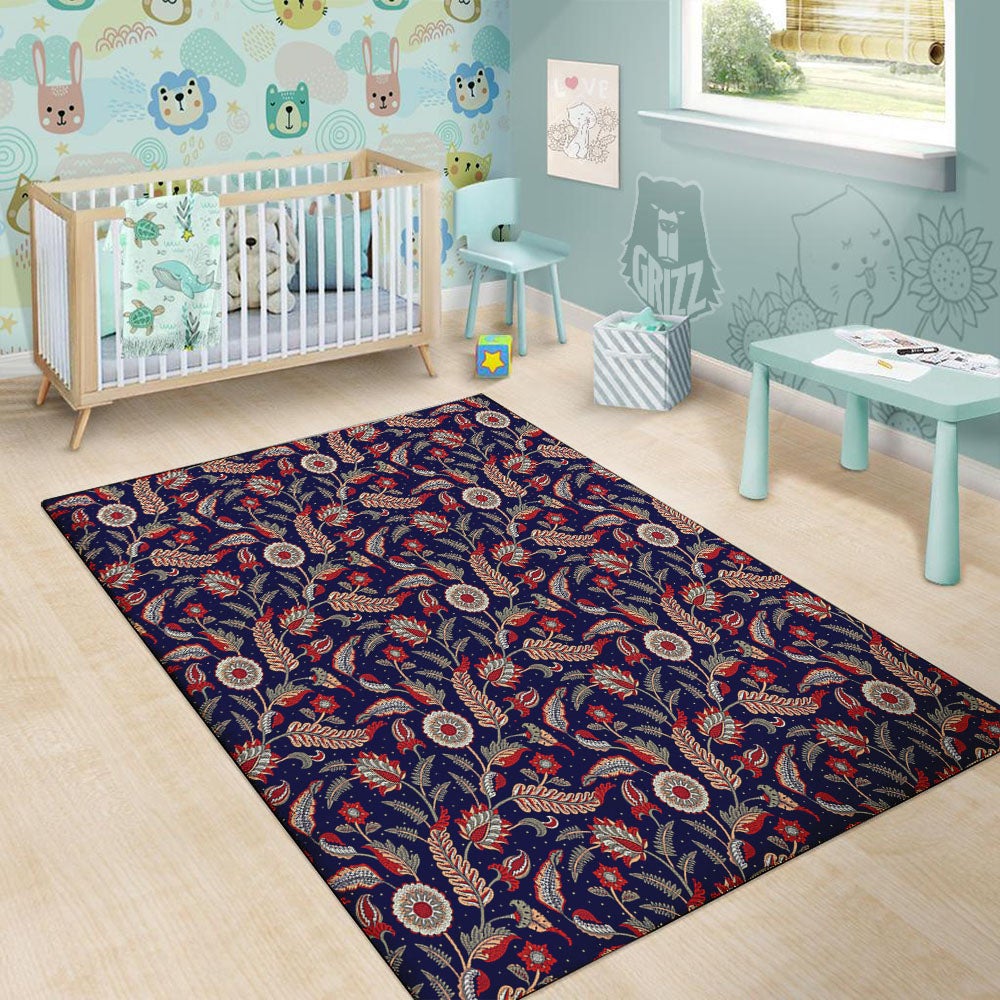 Paisley Indian Print Pattern Floor Mat-grizzshop