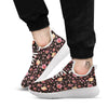 Paisley Indian Rose Print Pattern White Athletic Shoes-grizzshop