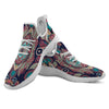 Paisley Mandala Ornamental Print White Athletic Shoes-grizzshop