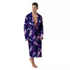Paisley Pink And Purple Print Pattern Men's Robe-grizzshop