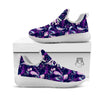 Paisley Pink And Purple Print Pattern White Athletic Shoes-grizzshop