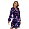 Paisley Pink And Purple Print Pattern Women's Robe-grizzshop