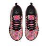 Paisley Pink Print Pattern Black Sneaker-grizzshop