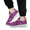 Paisley Purple Print Pattern White Athletic Shoes-grizzshop