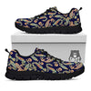 Paisley Retro Print Pattern Black Sneaker-grizzshop