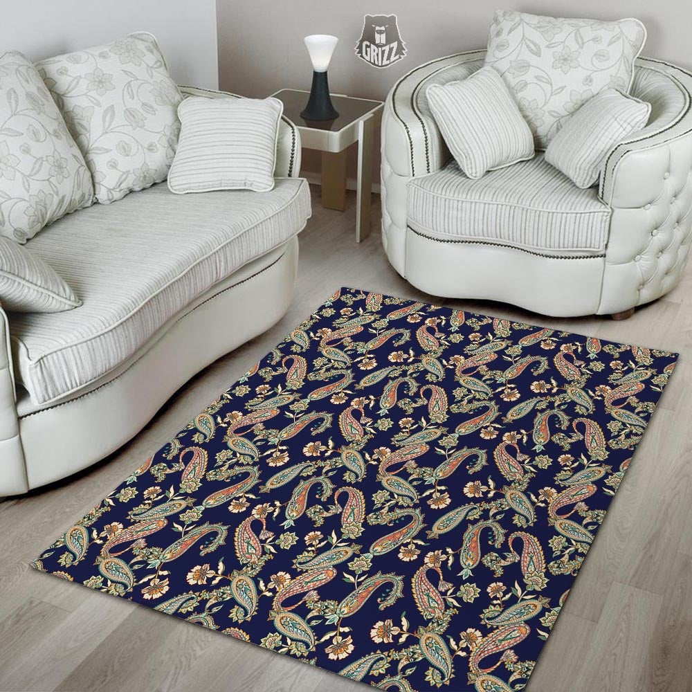 Paisley Retro Print Pattern Floor Mat-grizzshop