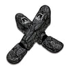 Paisley White And Black Print Pattern Muay Thai Shin Guards-grizzshop