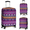 Paisleys Elephant Pattern Print Luggage Cover Protector-grizzshop