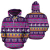 Paisleys Elephant Pattern Print Women Men Pullover Hoodie-grizzshop