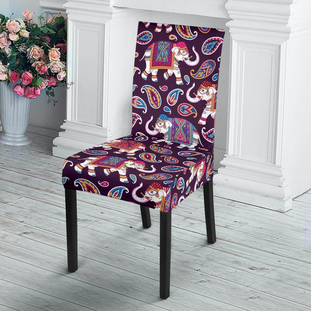 Paisleys Elephant Print Chair Cover-grizzshop