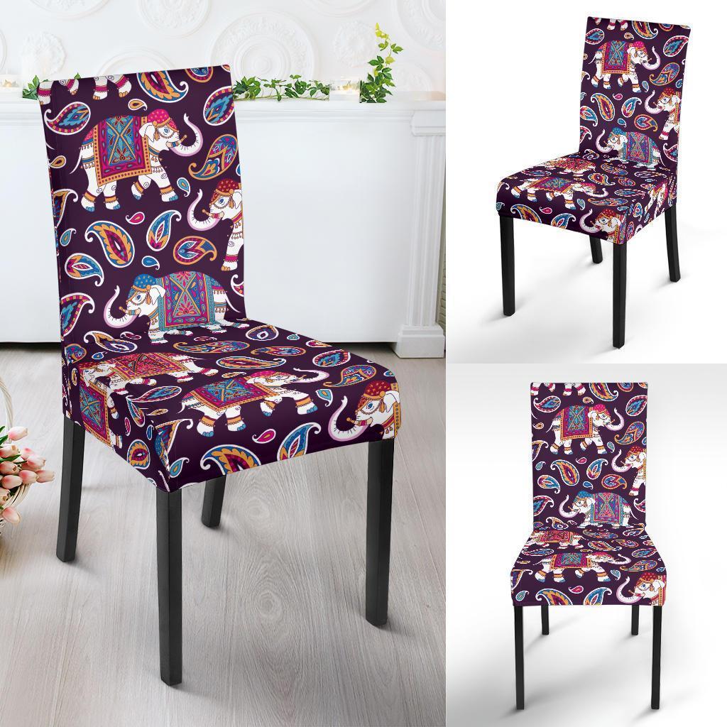 Paisleys Elephant Print Chair Cover-grizzshop