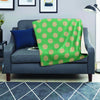 Pale Green Polka Dot Blanket-grizzshop