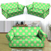 Pale Green Polka Dot Loveseat Cover-grizzshop