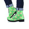 Pale Green Polka Dot Men's Boots-grizzshop