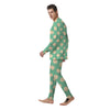 Pale Green Polka Dot Men's Pajamas-grizzshop