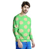 Pale Green Polka Dot Men's Sweatshirt-grizzshop