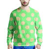 Pale Green Polka Dot Men's Sweatshirt-grizzshop