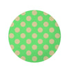 Pale Green Polka Dot Round Rug-grizzshop