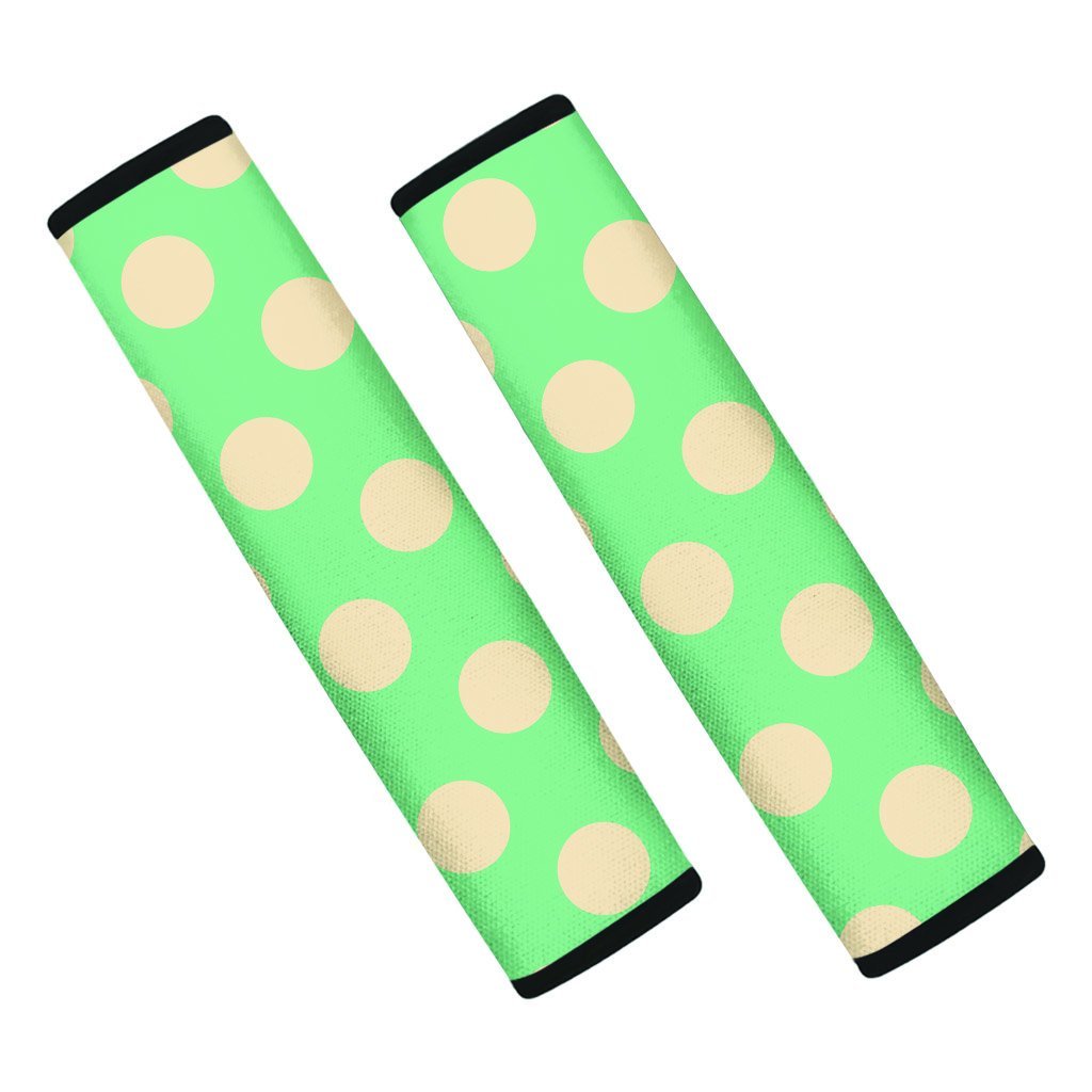 Pale Green Polka Dot Seat Belt Cover-grizzshop