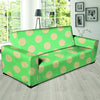 Pale Green Polka Dot Sofa Cover-grizzshop