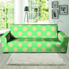 Pale Green Polka Dot Sofa Cover-grizzshop