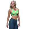 Pale Green Polka Dot Sports Bra-grizzshop