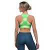 Pale Green Polka Dot Sports Bra-grizzshop