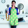 Pale Green Polka Dot Women's Apron-grizzshop