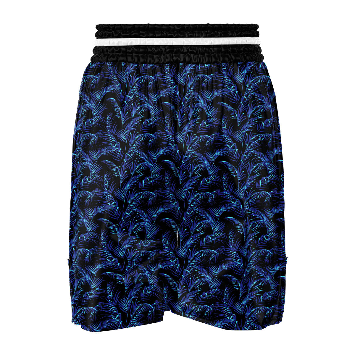 Palm Leaf Dark Tropical Print Pattern Boxing Shorts-grizzshop
