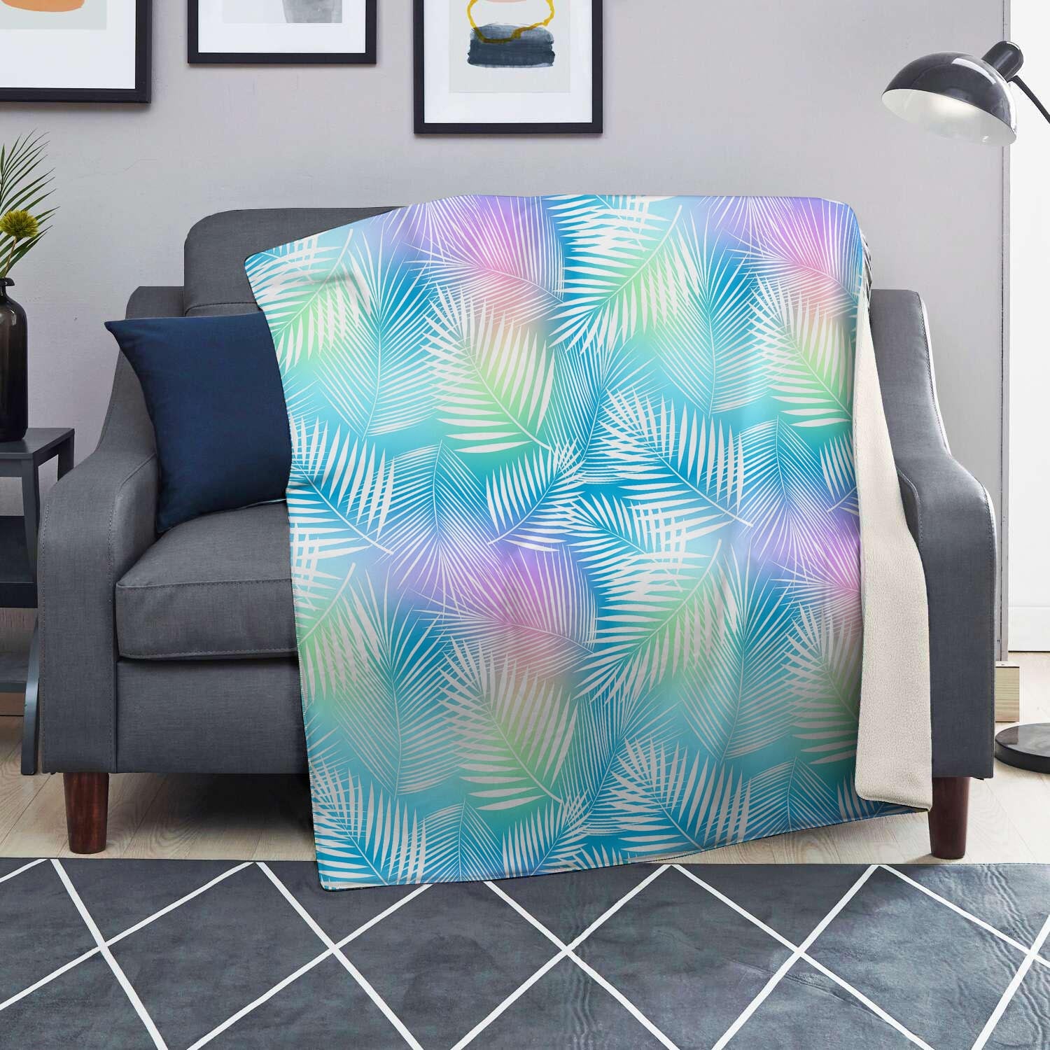 Palm Leaf Hawaiian Print Blanket-grizzshop