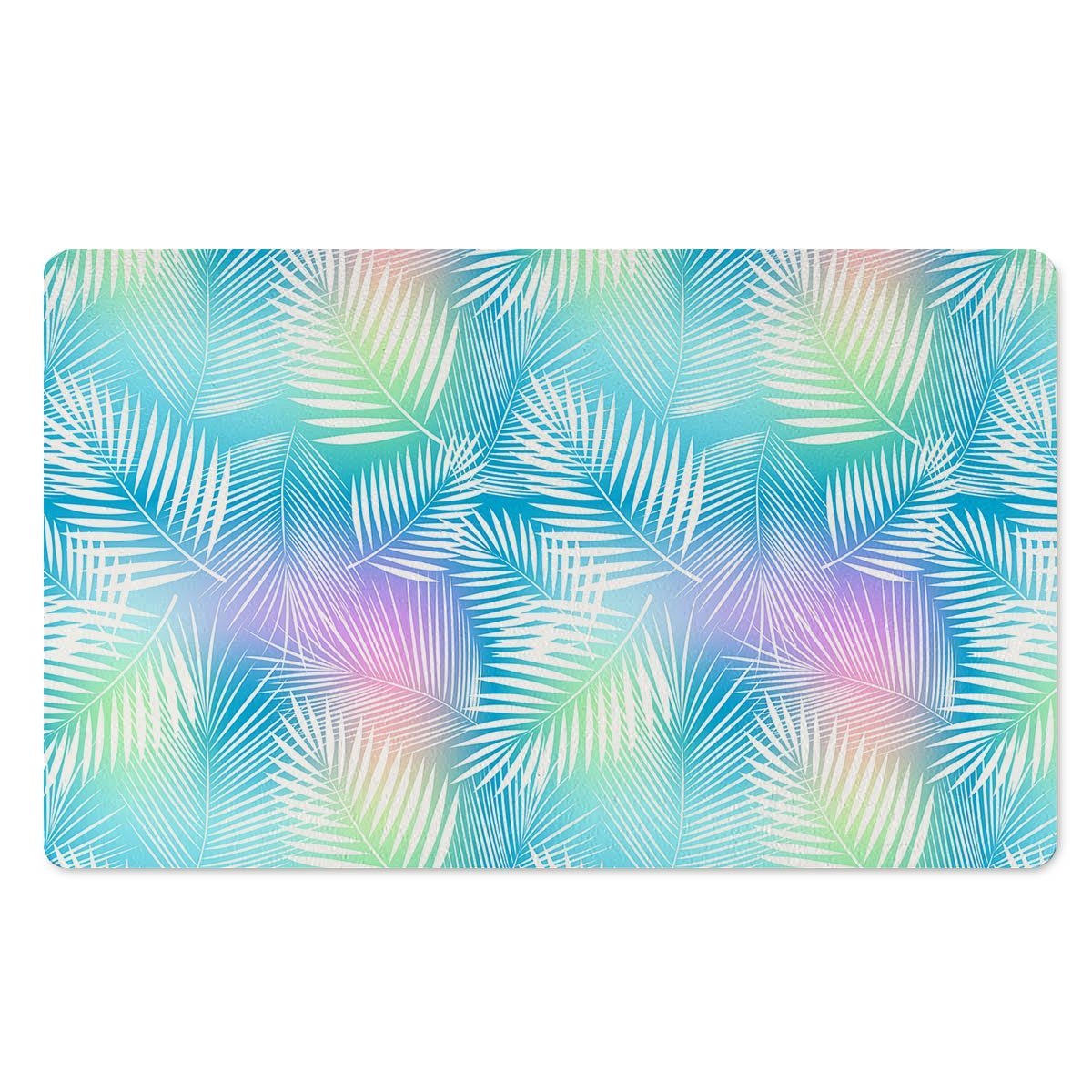 Palm Leaf Hawaiian Print Door Mat-grizzshop