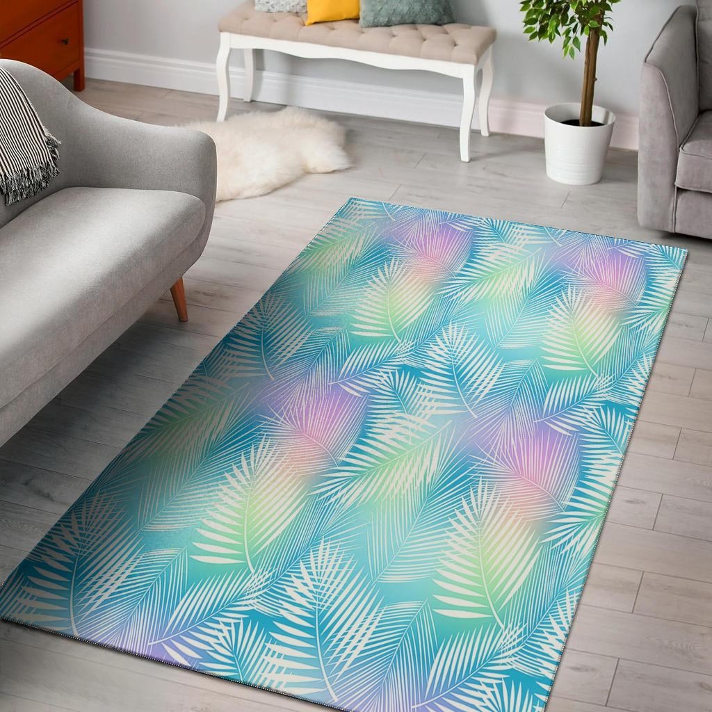 Palm Leaf Hawaiian Print Floor Mat-grizzshop