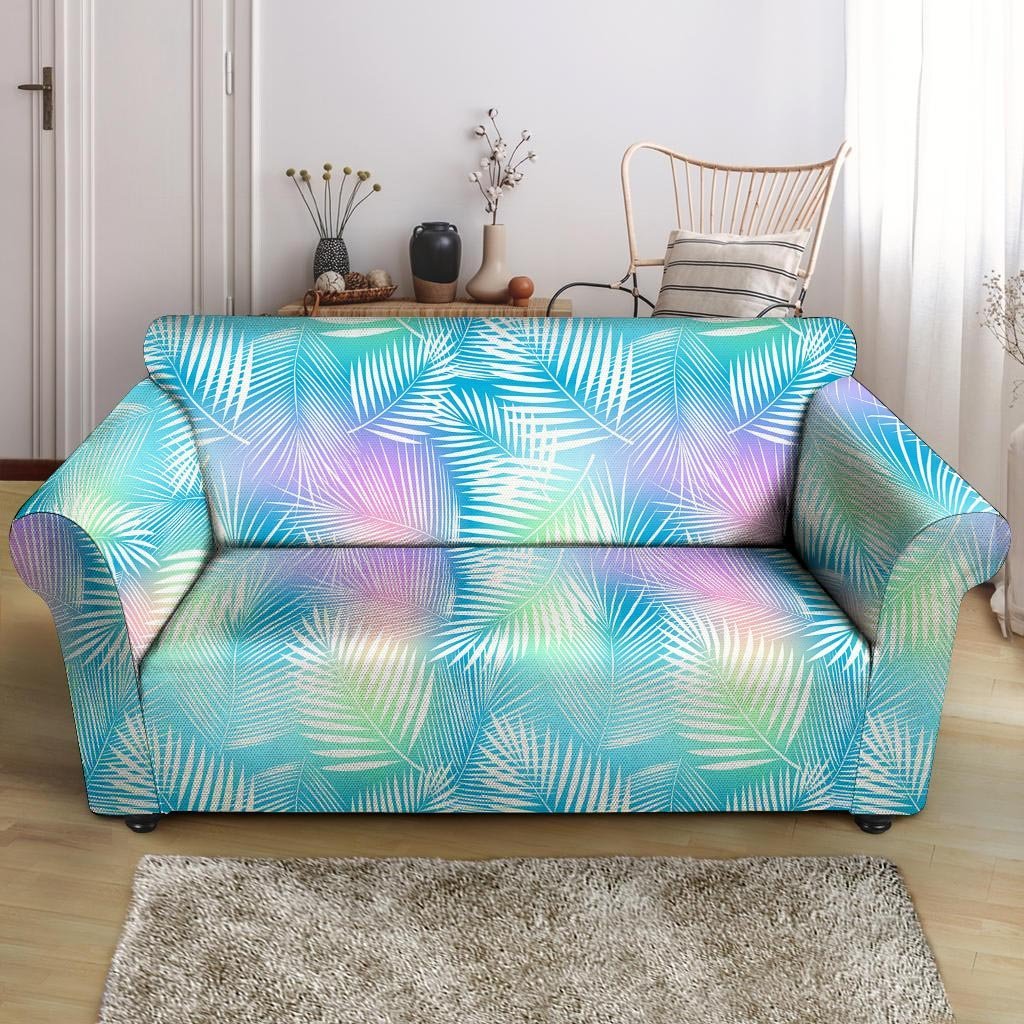 Palm Leaf Hawaiian Print Loveseat Cover-grizzshop