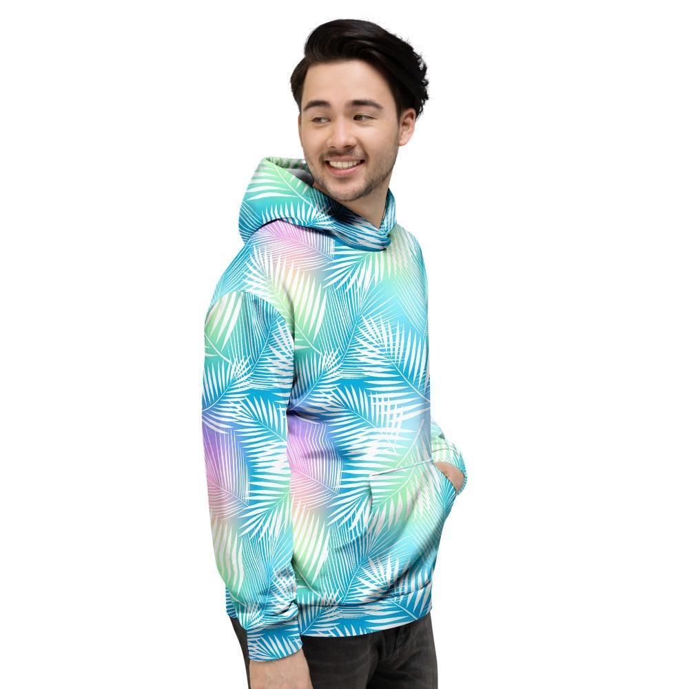 Palm Leaf Hawaiian Print Men's Hoodie-grizzshop
