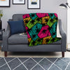 Palm Leaf Hawaiian Print Pattern Blanket-grizzshop