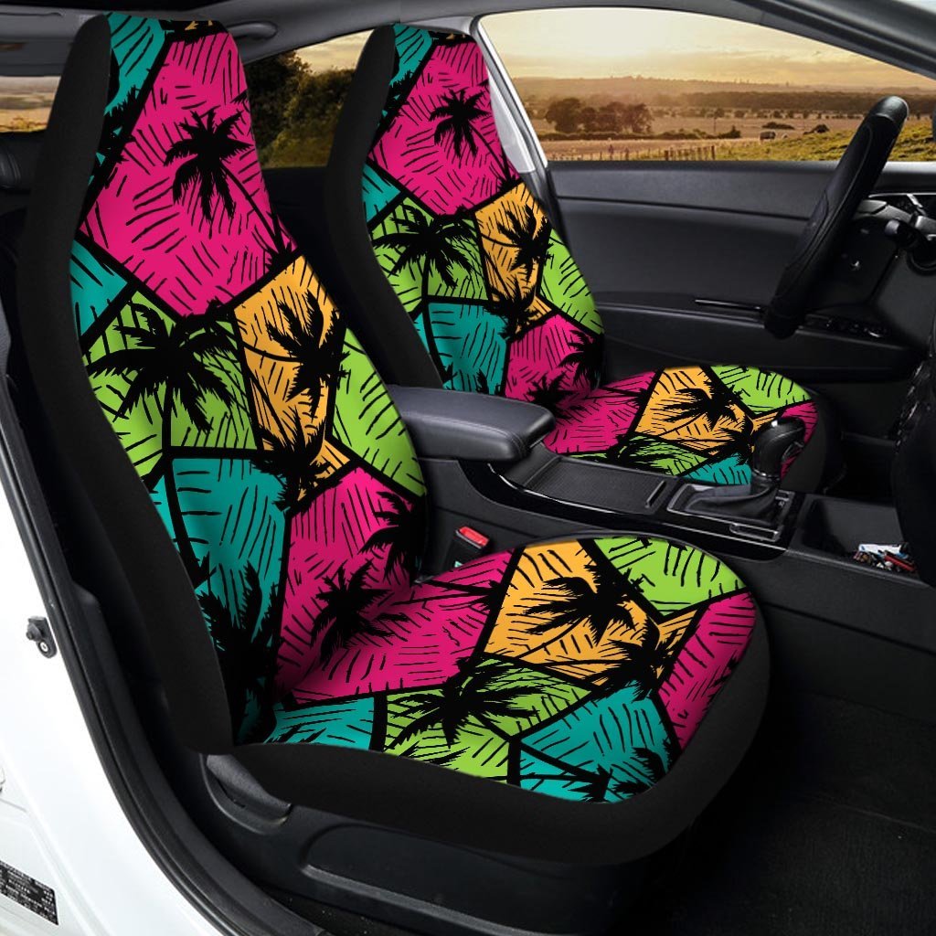 Palm Leaf Hawaiian Print Pattern Car Seat Covers-grizzshop