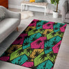 Palm Leaf Hawaiian Print Pattern Floor Mat-grizzshop