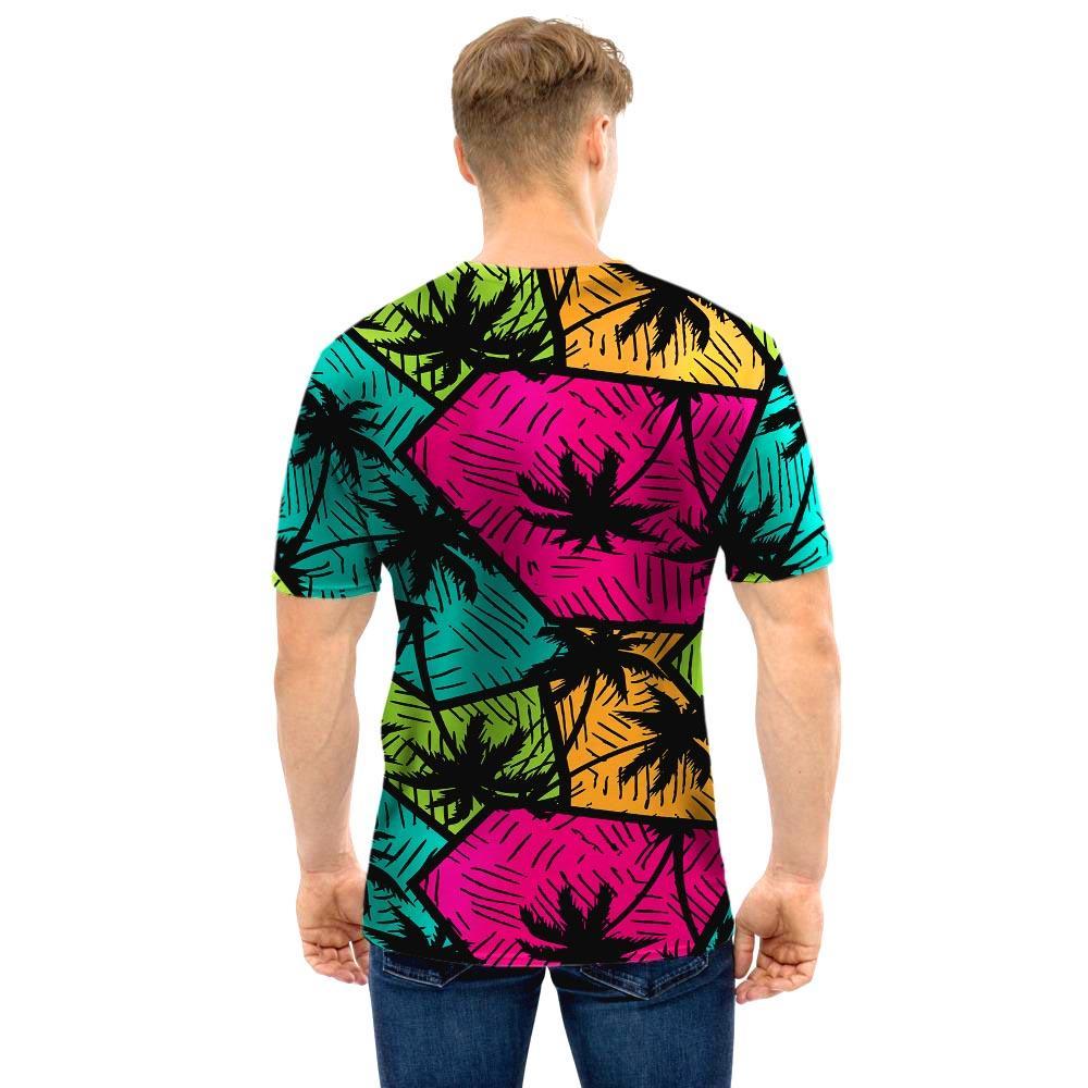 Palm Leaf Hawaiian Print Pattern Men T Shirt-grizzshop