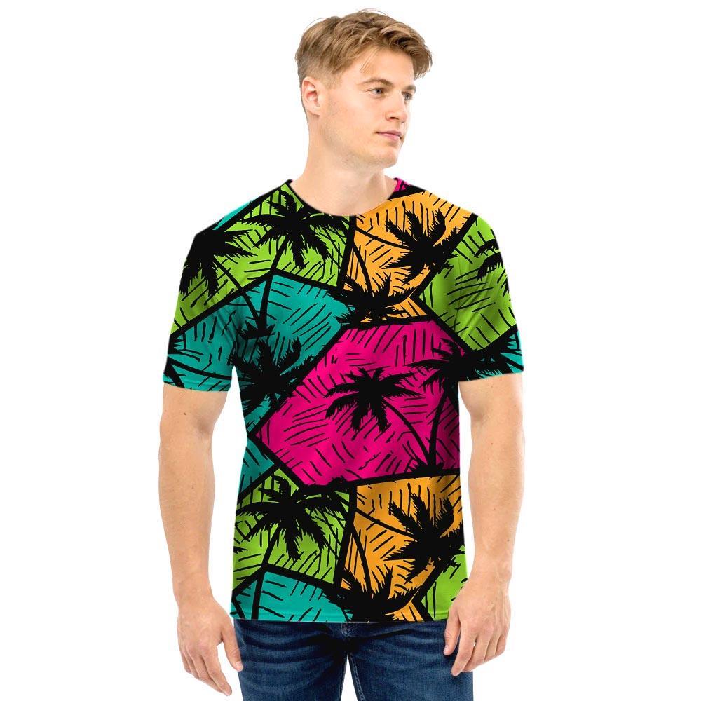 Palm Leaf Hawaiian Print Pattern Men T Shirt-grizzshop