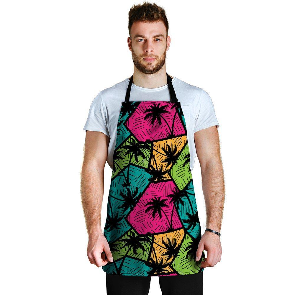 Palm Leaf Hawaiian Print Pattern Men's Apron-grizzshop