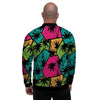 Palm Leaf Hawaiian Print Pattern Men's Bomber Jacket-grizzshop