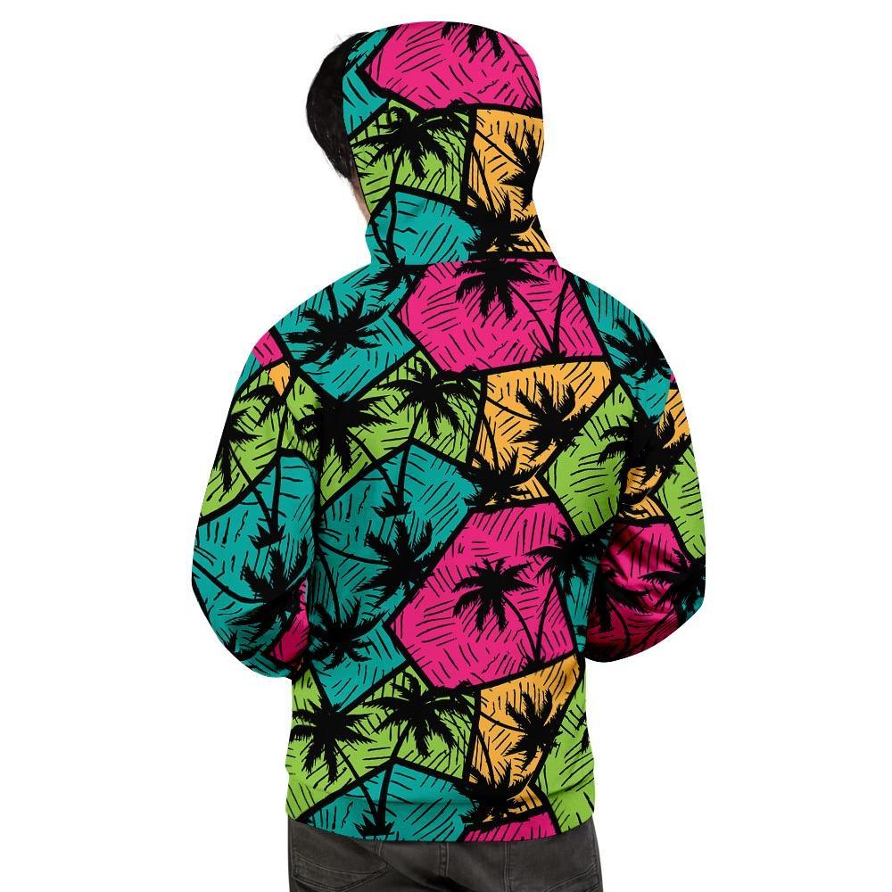 Palm Leaf Hawaiian Print Pattern Men's Hoodie-grizzshop